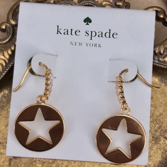 KATE SPADE • Gold Symbols Spade Collection Star Earrings - Picture 3 of 3